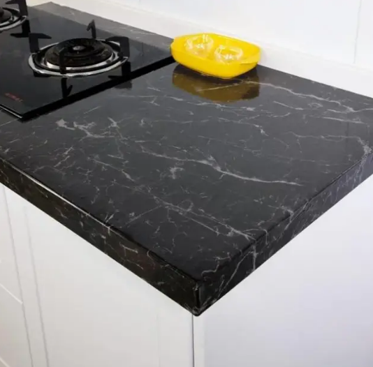 Самоклеюча плівка Supretto Чорний Мармур ∙ Самоклейка для поверхонь, 300x60 см - мініатюра 3