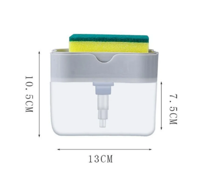 Кухонний диспенсер - органайзер для губки Soap Pump Caddy з дозатором миючого засобу, 380 мл - мініатюра 9