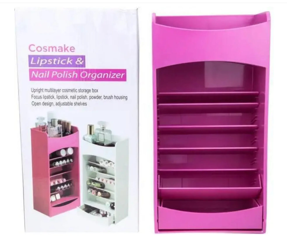 Настільний органайзер Cosmake Lipstick And Nail Polish Organizer Міні-стелаж з поличками для помад, лаків та косметики - мініатюра 4