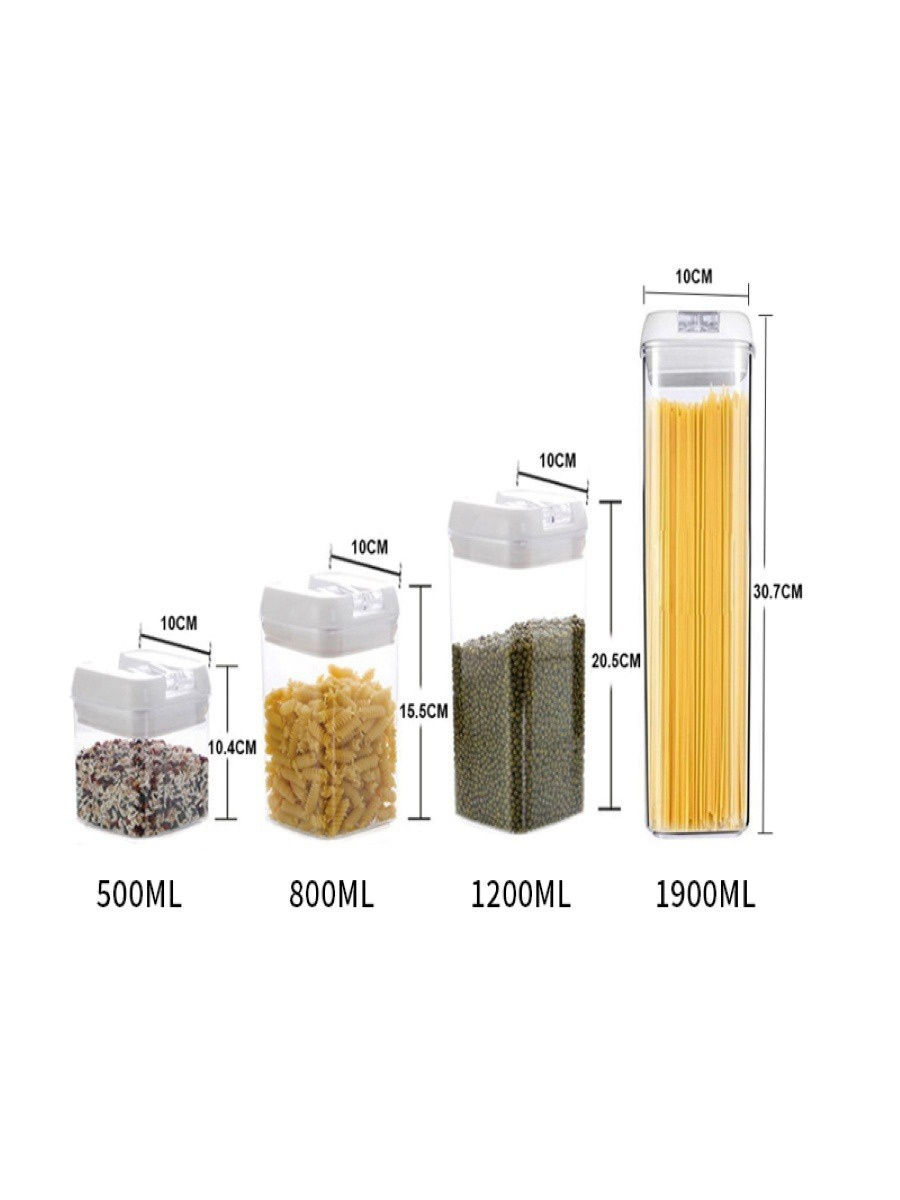 Набір контейнерів для зберігання їжі, сипких та круп FOOD Storage Container Set ∙ 6 ємностей з герметичними кришками - мініатюра 4