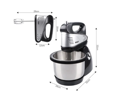 Кухонний міксер з чашею RAF R6661 ∙ Ручний стаціонарний міксер, 800 Вт - мініатюра 2