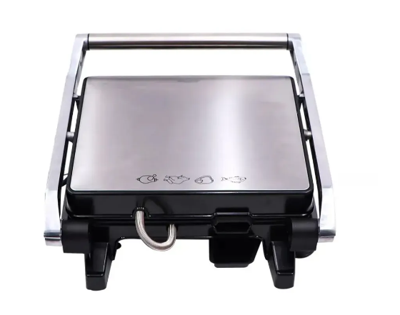 Контактний притискний гриль BITEK 2681 Електричний гриль з антипригарним покриттям, регулятором температури та таймером, 2800Вт