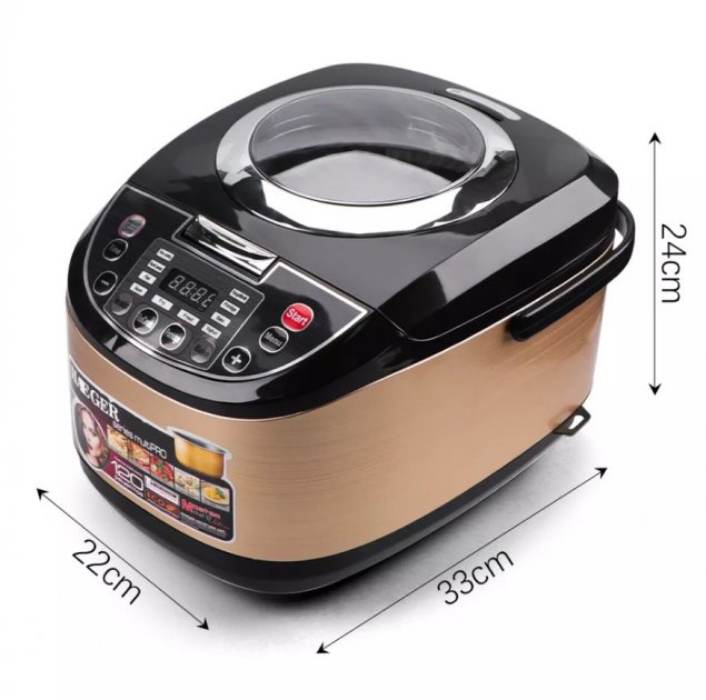 Багатофункціональна мультиварка RAF R988 5л ∙ Рисоварка ∙ Пароварка ∙ Фритюр - мініатюра 2