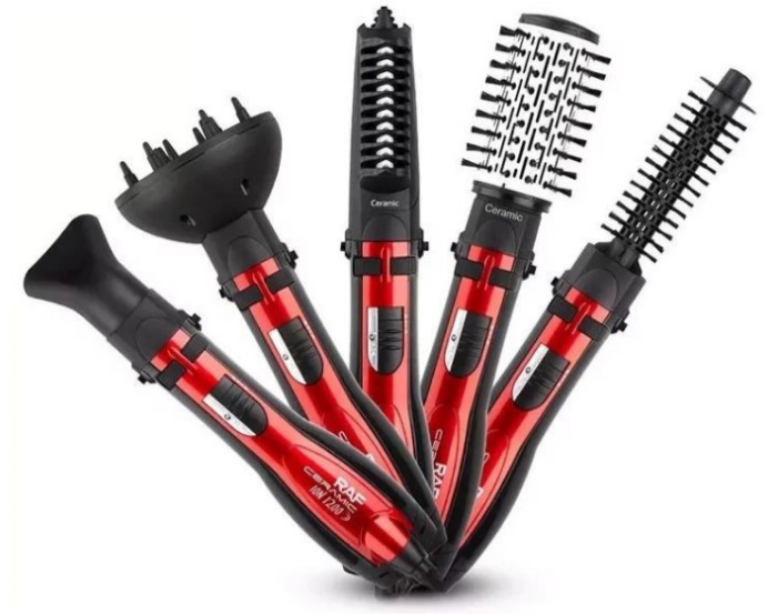 Фен-щітка для волосся Rotative Brush RAF R416 ∙ Брашинг для укладання волосся з насадками 5 в 1, 1200Вт - мініатюра 2