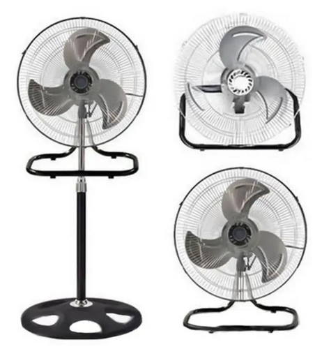Вентилятор WX-1807 3 в 1 підлоговий / настільний / настінний з металевими лопатями ∙ 3 швидкості ∙ 200 Вт