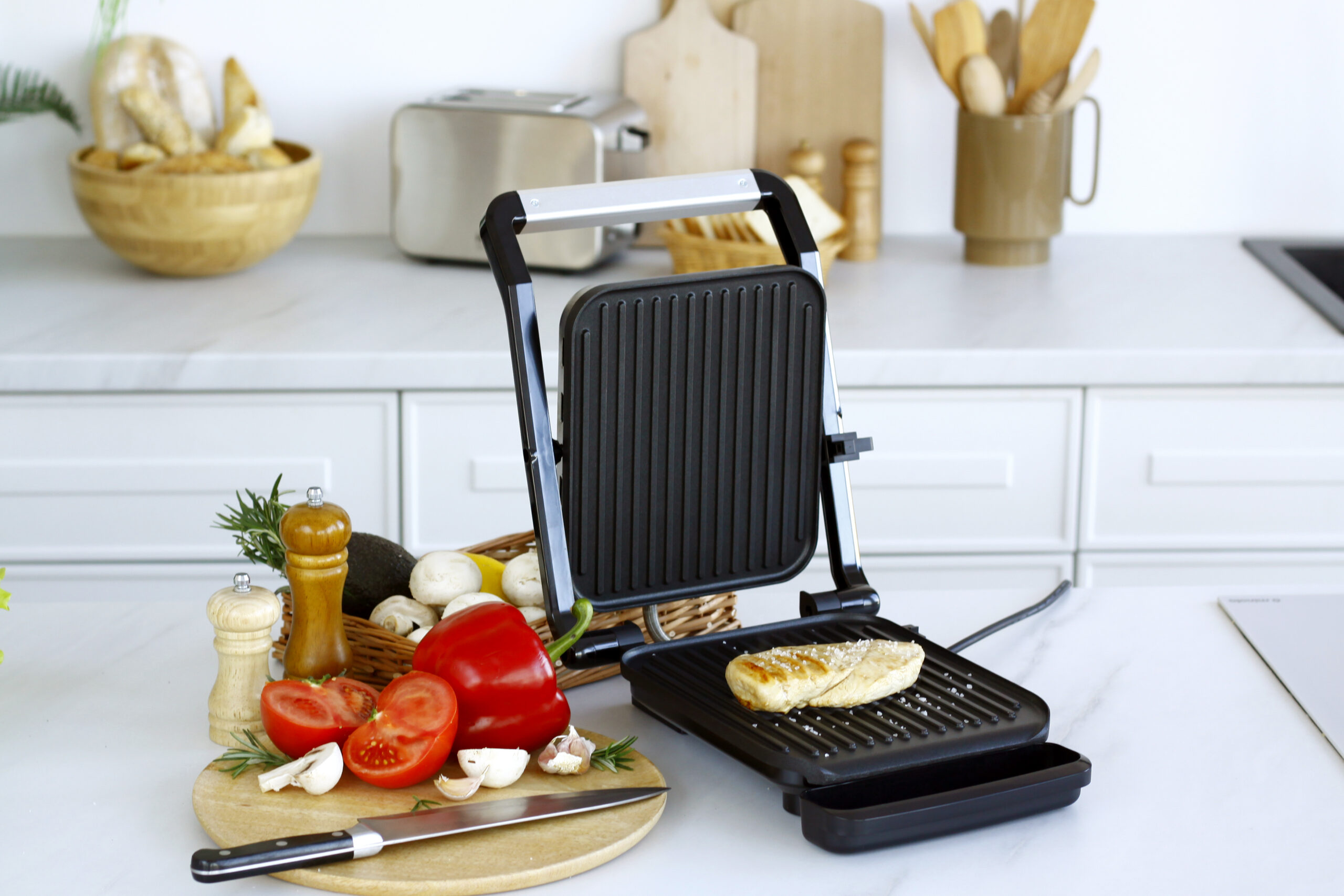 Притискний гриль MAGIO MG-371 ∙ Настільний контактний гриль – прес, 2200 Вт - мініатюра 4