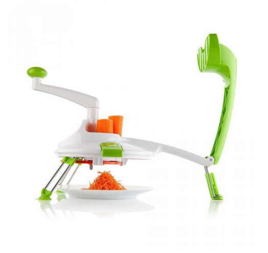 Кухонний подрібнювач Roto Champ ∙ Овочерізка - мультислайсер для нарізування та подрібнення овочів та фруктів 4 в 1 з контейнером - мініатюра 4