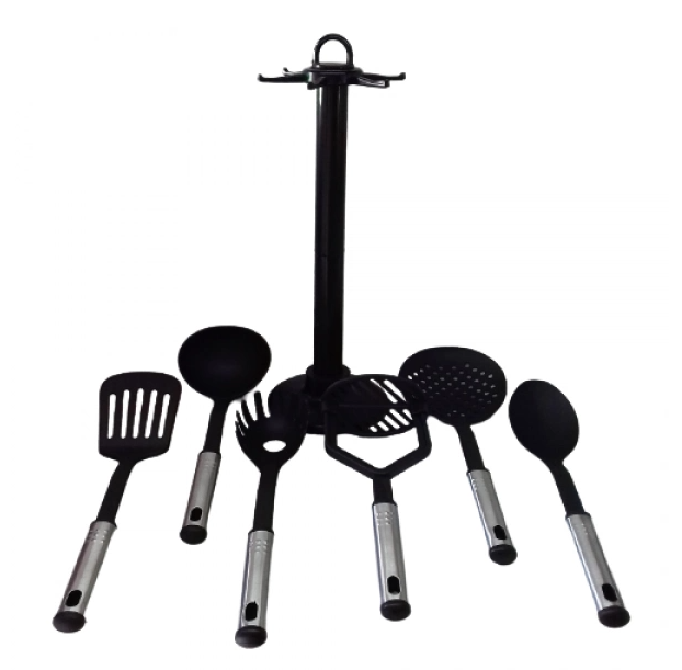 Набір кухонного приладдя Edenberg EB-3606, 7 предметів ∙ Аксесуари для приготування їжі, з підставкою - мініатюра 2