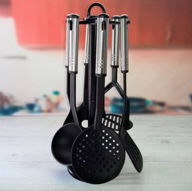 Набір кухонного приладдя Edenberg EB-3606, 7 предметів ∙ Аксесуари для приготування їжі, з підставкою - мініатюра 5