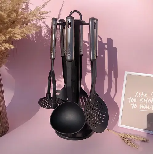 Набір кухонного приладдя Edenberg EB-3606, 7 предметів ∙ Аксесуари для приготування їжі, з підставкою - мініатюра 6