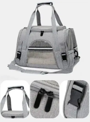 Сумка - переноска для домашніх тварин ∙ Будиночок з віконцями для транспортування кішок, собак, кролів - мініатюра 3