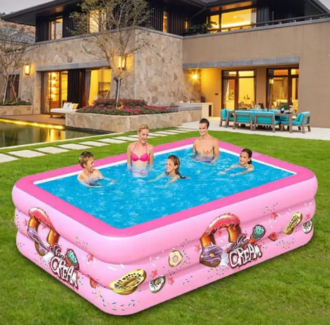 Портативний надувний басейн для дітей, 120 х 85 х 35 см - мініатюра 3
