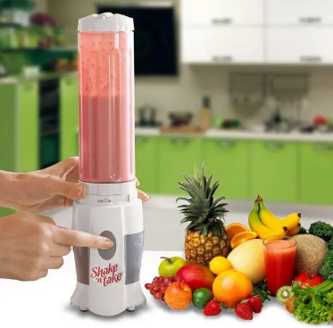 Блендер - шейкер Shake n Take для коктейлів та смузі ∙ Портативний шейкер зі склянкою, 300 мл - мініатюра 3