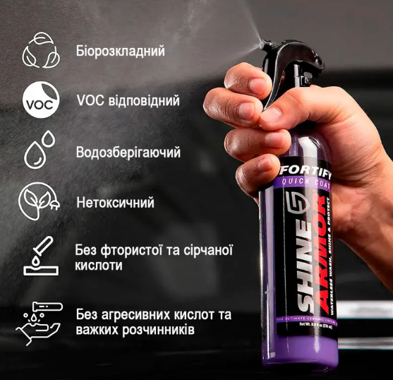 Поліроль для кузова авто Shine Armor ∙ Засіб від подряпин з серветкою - мікрофібра для полірування в комплекті, 236 мл - мініатюра 4