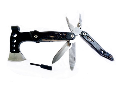 Кишеньковий Мультитул Kni-fe Ax-e Ham-mer Camping 15-in-1 багатофункціональний інструмент для виживання в поході, риболовлі, полювання, туризму, кемпінгу - мініатюра 2