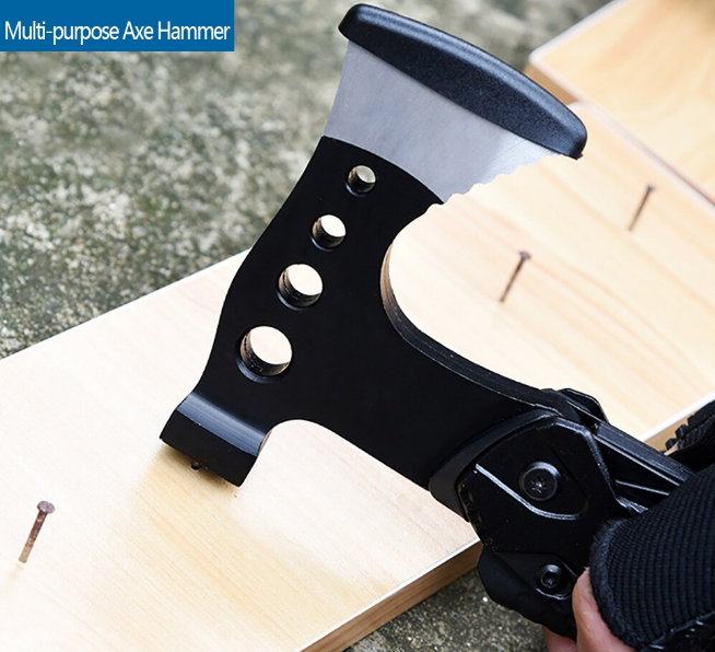 Кишеньковий Мультитул Kni-fe Ax-e Ham-mer Camping 15-in-1 багатофункціональний інструмент для виживання в поході, риболовлі, полювання, туризму, кемпінгу - мініатюра 5