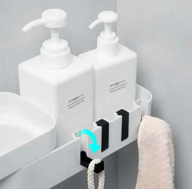 Поворотна кутова полиця - органайзер для ванної кімнати XL-159 - мініатюра 2