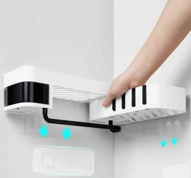 Поворотна кутова полиця - органайзер для ванної кімнати XL-159 - мініатюра 4