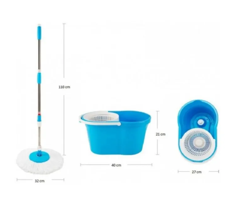Швабра з відром з автоматичним віджимом Easy Mop ∙ Кругла швабра – ледарка ∙ Комплект для миття підлоги - мініатюра 4