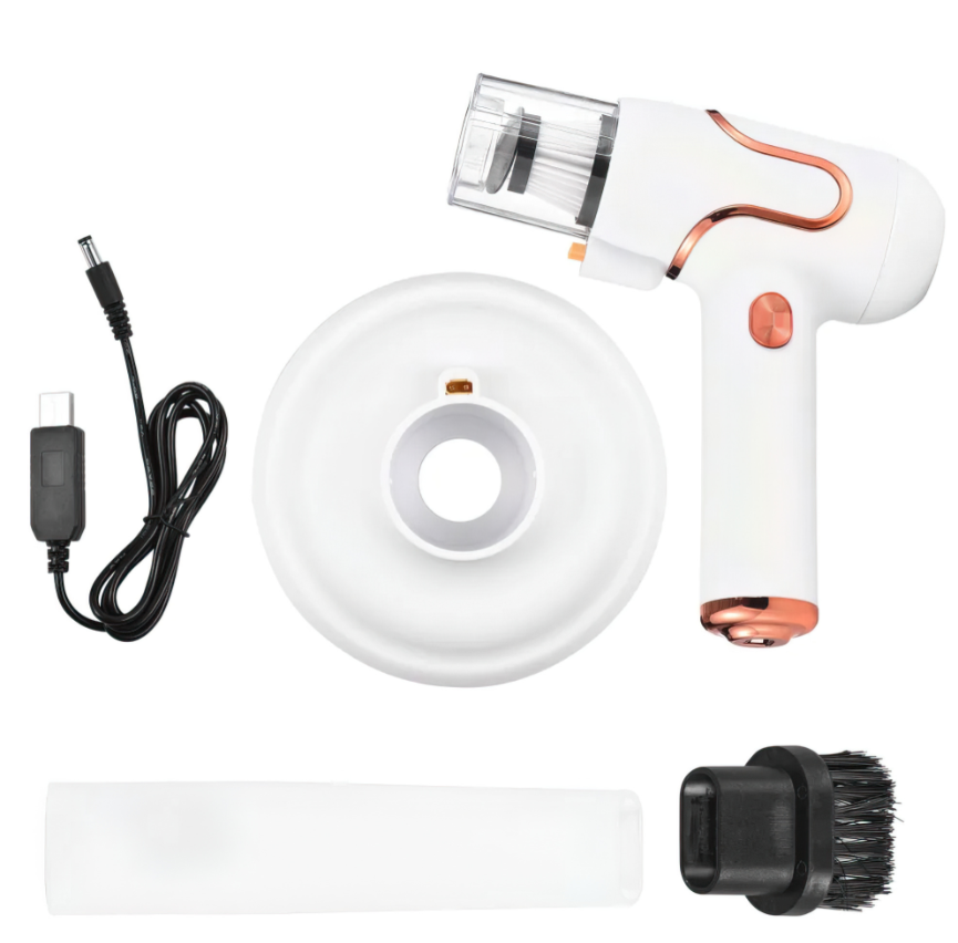 Бездротовий пилосос для видалення кліщів Vacuum Cleaner Mite Remover Пилосос – антикліщ з насадками для УФ стерилізації та дезінфекції подушок, іграшок, меблів - мініатюра 3