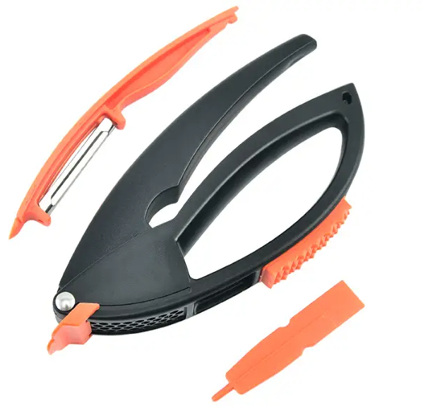 Прес для часнику Multifunctional Garlic Presser Часничниця + ніж для чищення овочів + паличка для очищення преса - мініатюра 2