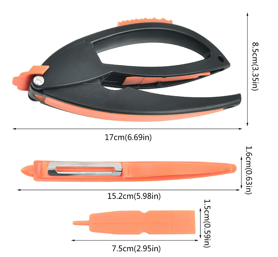 Прес для часнику Multifunctional Garlic Presser Часничниця + ніж для чищення овочів + паличка для очищення преса - мініатюра 7