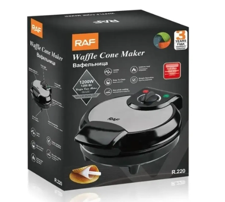 Вафельниця електрична RAF R.220 Мультимейкер для приготування тонких вафель та коржів, 1200 Вт - мініатюра 8