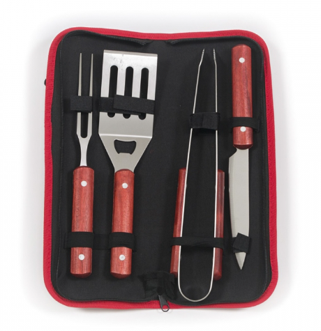 Набір приладів для гриля та барбекю BBQ Barbecue Set, 4 предмети в чохлі - мініатюра 2