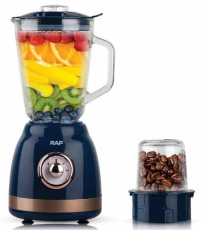 Кухонний блендер - подрібнювач RAF R.2827L зі скляною чашею, 1000 Вт