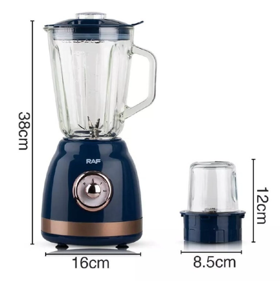 Кухонний блендер - подрібнювач RAF R.2827L зі скляною чашею, 1000 Вт - мініатюра 2