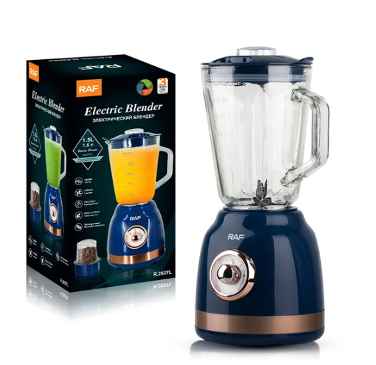 Кухонний блендер - подрібнювач RAF R.2827L зі скляною чашею, 1000 Вт - мініатюра 3
