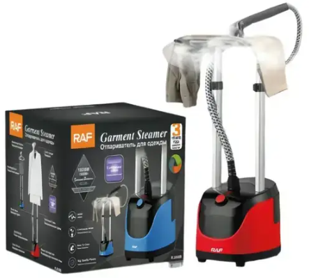 Вертикальний підлоговий відпарювач з дошкою для прасування RAF R-3038B Побутовий домашній парогенератор – пароочисник для одягу, 1800 Вт - мініатюра 7