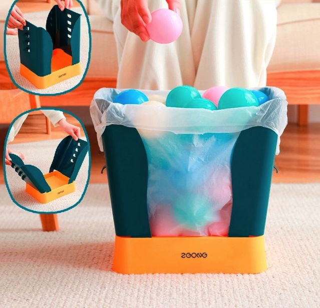 Складне відро для сміття Кошик – тримач сміттєвих пакетів - мініатюра 4