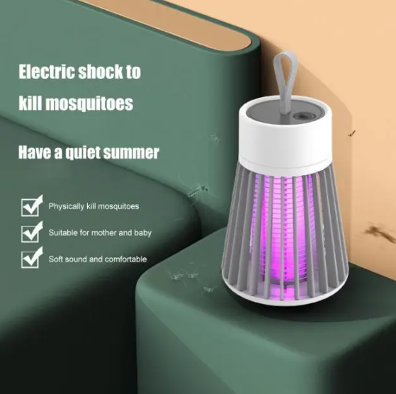 Знищувач – пастка для комах Electronic shock Mosquito killing lamp USB Лампа від комарів та мух - мініатюра 2
