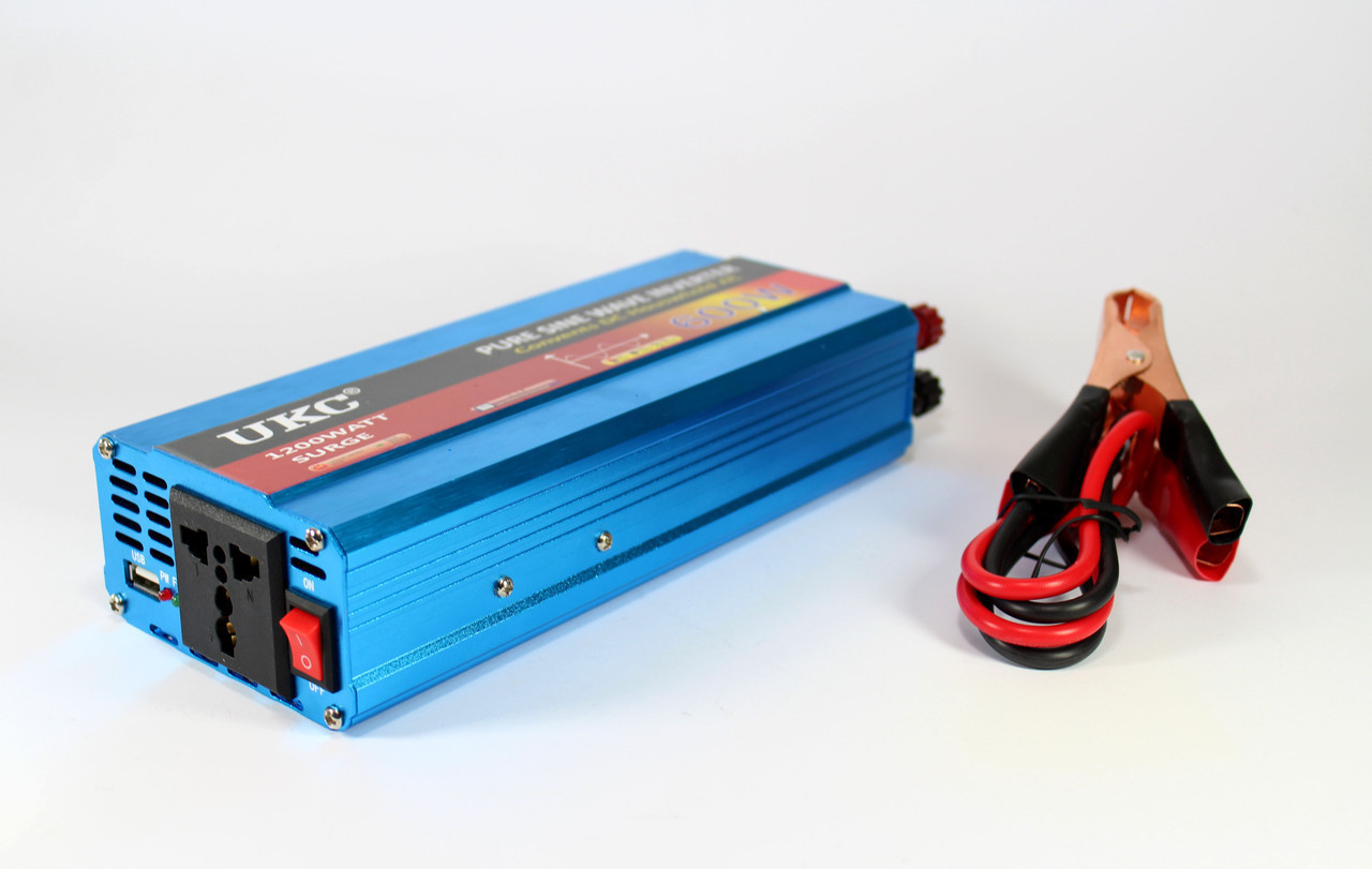 Перетворювач із чистою синусоїдою AC/DC 600W Інвертор напруги 12V-220V правильною синусоїдою - мініатюра 3