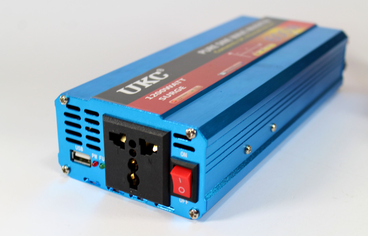 Перетворювач із чистою синусоїдою AC/DC 600W Інвертор напруги 12V-220V правильною синусоїдою - мініатюра 4