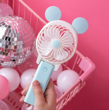 Портативний ручний міні вентилятор MINI CAT FAN складний дитячий вентилятор USB на акумуляторі - мініатюра 3