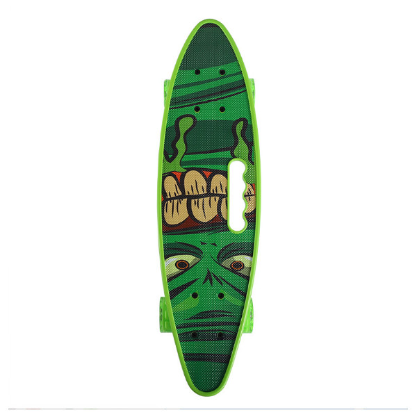 Пенні борд Халк Penny board Hulk Дитяча скейт дошка з підсвіткою колес Fish Skateboards