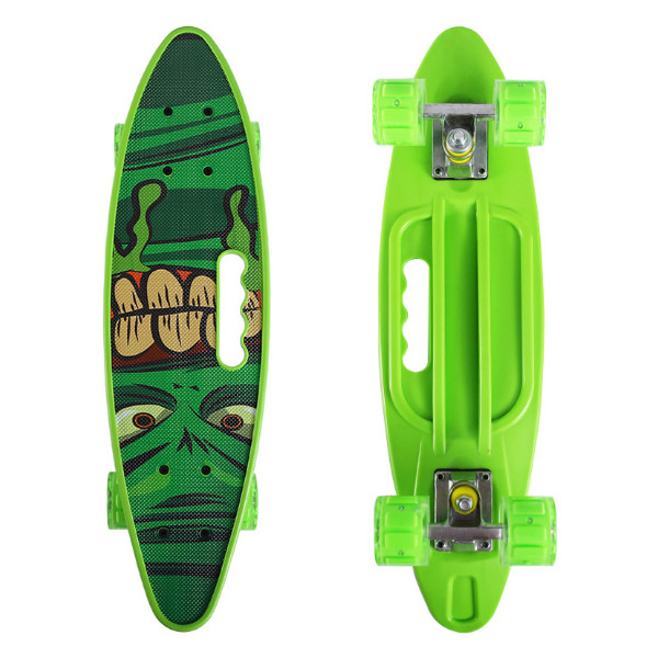 Пенні борд Халк Penny board Hulk Дитяча скейт дошка з підсвіткою колес Fish Skateboards - мініатюра 2