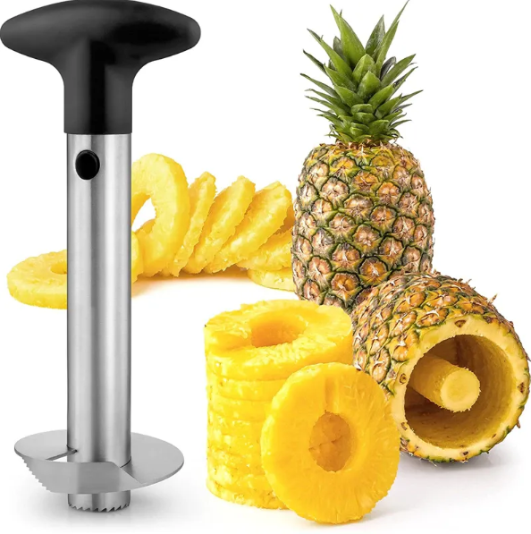 Ніж – слайсер для нарізування ананаса кільцями та вирізування серцевини - мініатюра 4