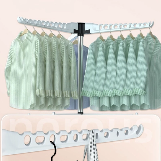 Підлогова сушарка для білизни з плічками для вертикального сушіння речей - мініатюра 4