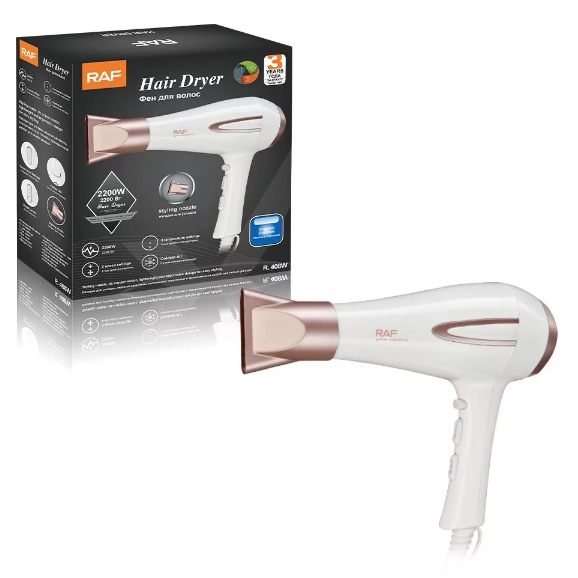 Фен для волосся RAF R.408, 2200 Вт - мініатюра 4