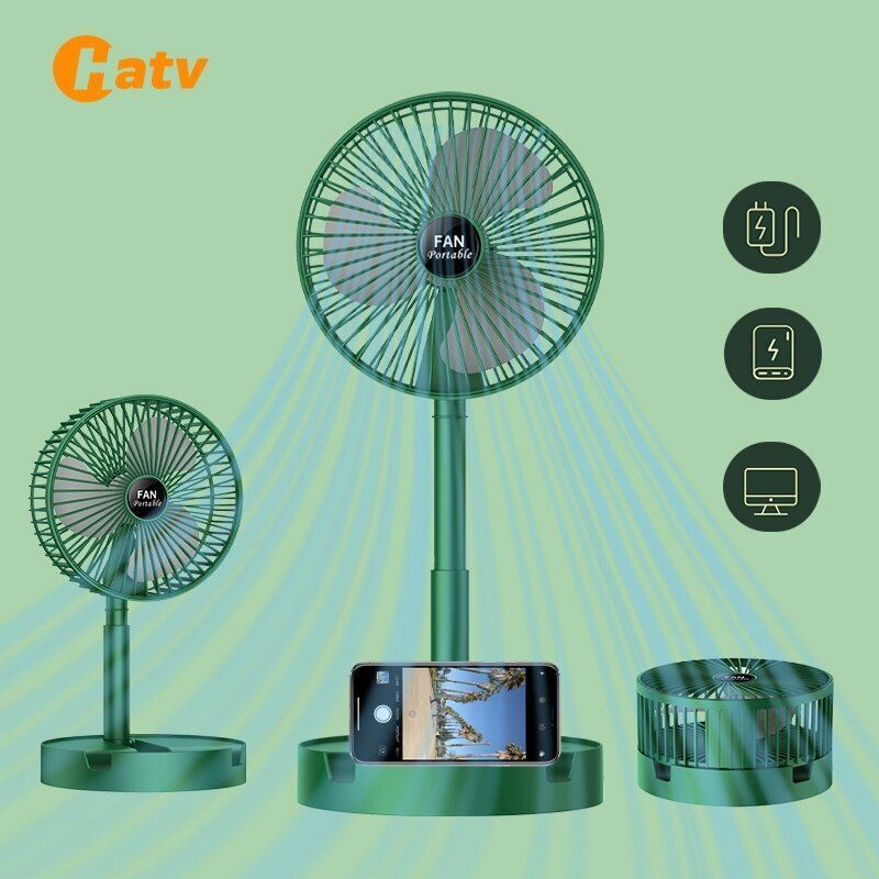 Портативний міні вентилятор для дому Telescopic Folding Fan - мініатюра 8