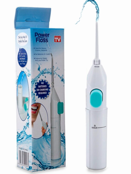 Іригатор Power Floss для чищення зубів та гігієни порожнини рота портативний механічний флоссер - мініатюра 4