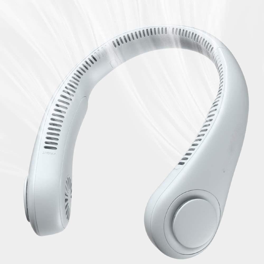 Портативний вентилятор на шию Bladeless Neck Cooler · Охолоджувач повітря з 3 режимами обдуву обличчя та шиї