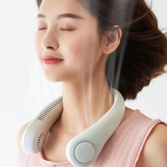 Портативний вентилятор на шию Bladeless Neck Cooler - мініатюра 6