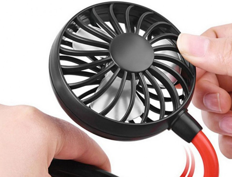 Портативний міні вентилятор на шию 360° Neck Fan - мініатюра 4