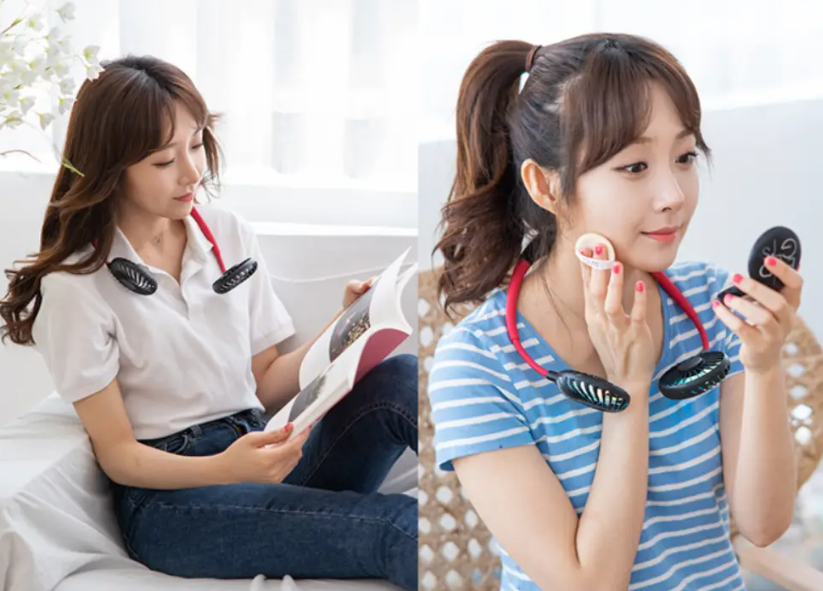 Портативний міні вентилятор на шию 360° Neck Fan - мініатюра 7