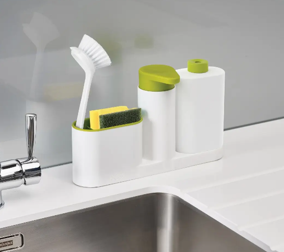Органайзер для кухні Sink Tidy Set 3 в 1 Дозатор миючих засобів + дозатор мила + тримач кухонного приладдя - мініатюра 5