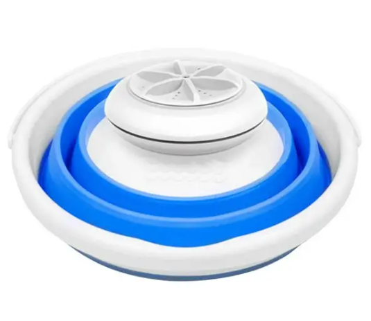 Ультразвукова портативна пральна машина Ultrasonic Turbine Wash USB зі складним відром 10 л - мініатюра 5